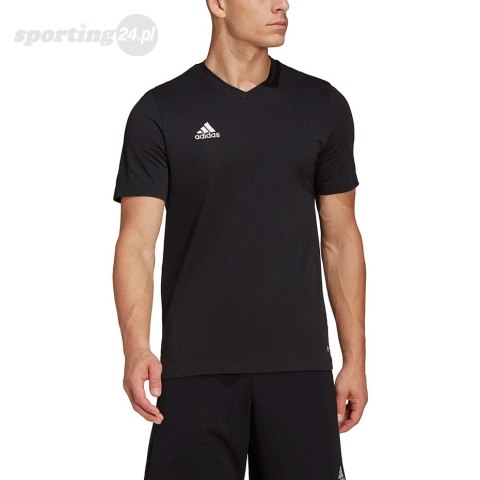 Koszulka męska adidas Entrada 22 Tee czarna HC0448 Adidas teamwear Koszulka męska adidas Entrada 22 Tee czarna HC0448 Adidas teamwear