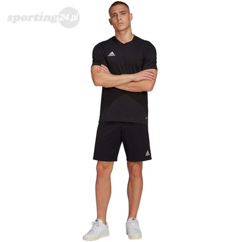 Koszulka męska adidas Entrada 22 Tee czarna HC0448 Adidas teamwear Koszulka męska adidas Entrada 22 Tee czarna HC0448 Adidas teamwear