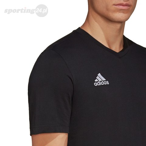 Koszulka męska adidas Entrada 22 Tee czarna HC0448 Adidas teamwear Koszulka męska adidas Entrada 22 Tee czarna HC0448 Adidas teamwear
