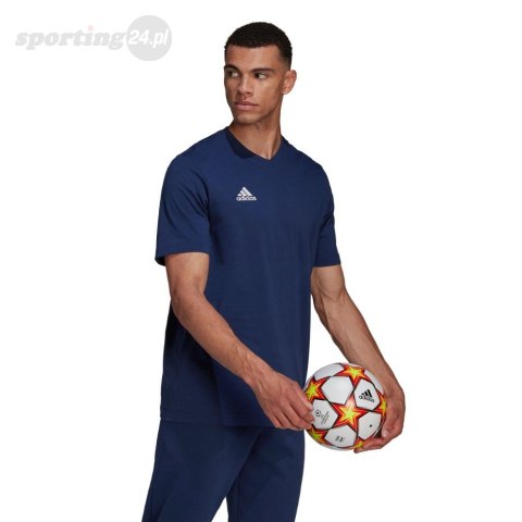Koszulka męska adidas Entrada 22 Tee granatowa HC0450 Adidas teamwear Koszulka męska adidas Entrada 22 Tee granatowa HC0450 Adidas teamwear