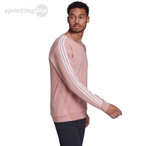 Bluza męska adidas M 3S FT SWT różowa HE4417 Adidas Bluza męska adidas M 3S FT SWT różowa HE4417 Adidas