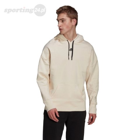Bluza męska adidas Studio Lounge Fleece Hoodie beżowa HB0483 Adidas Bluza męska adidas Studio Lounge Fleece Hoodie beżowa HB0483 Adidas