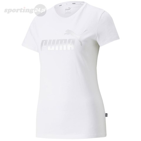Koszulka damska Puma ESS+ Metallic Logo Tee biała 848303 02 Puma Koszulka damska Puma ESS+ Metallic Logo Tee biała 848303 02 Puma