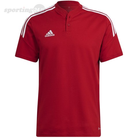 Koszulka męska adidas Condivo 22 Polo czerwona H44107 Adidas teamwear Koszulka męska adidas Condivo 22 Polo czerwona H44107 Adidas teamwear