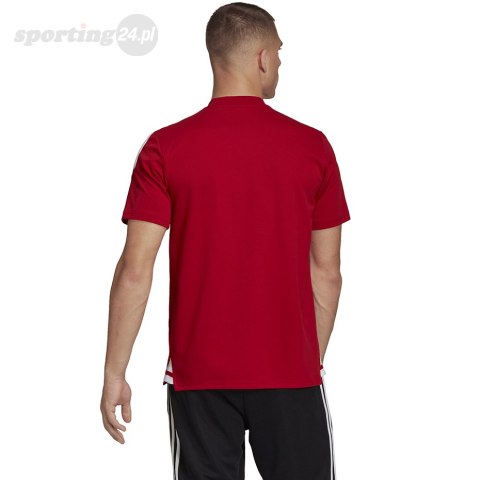 Koszulka męska adidas Condivo 22 Polo czerwona H44107 Adidas teamwear Koszulka męska adidas Condivo 22 Polo czerwona H44107 Adidas teamwear