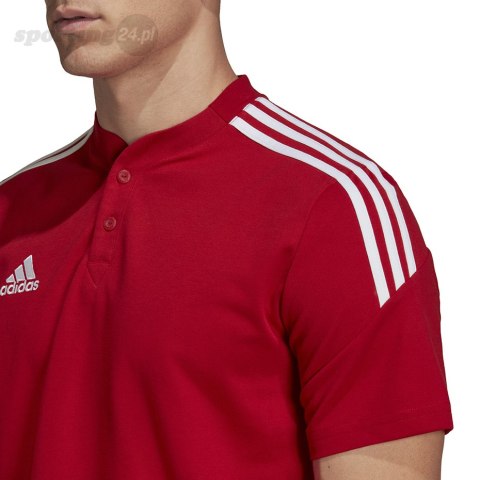 Koszulka męska adidas Condivo 22 Polo czerwona H44107 Adidas teamwear Koszulka męska adidas Condivo 22 Polo czerwona H44107 Adidas teamwear