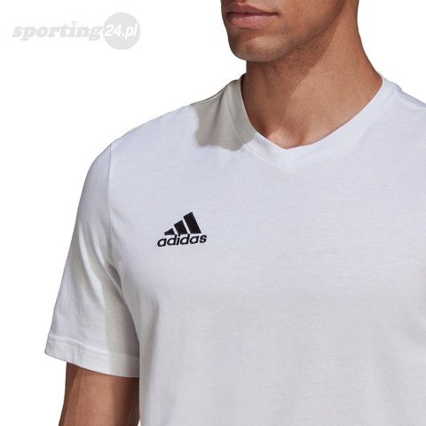 Koszulka męska adidas Entrada 22 Tee biała HC0452 Adidas teamwear Koszulka męska adidas Entrada 22 Tee biała HC0452 Adidas teamwear