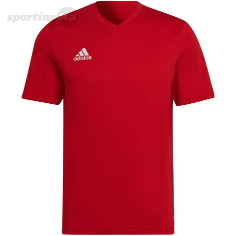 Koszulka męska adidas Entrada 22 Tee czerwona HC0451 Adidas teamwear Koszulka męska adidas Entrada 22 Tee czerwona HC0451 Adidas teamwear