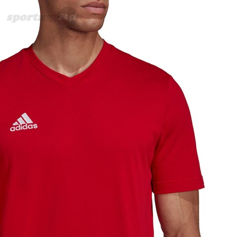 Koszulka męska adidas Entrada 22 Tee czerwona HC0451 Adidas teamwear Koszulka męska adidas Entrada 22 Tee czerwona HC0451 Adidas teamwear