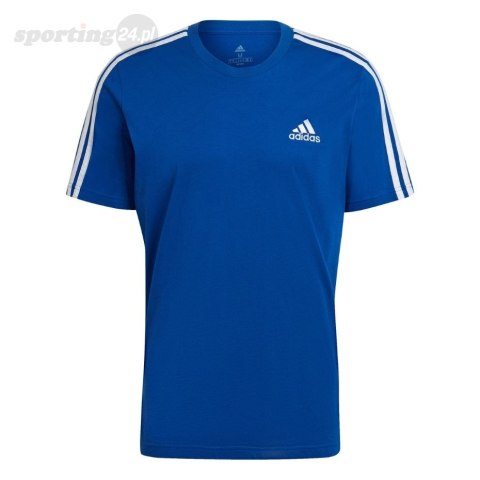 Koszulka męska adidas Essentials 3-Stripes Tee niebieska HE4410 Adidas