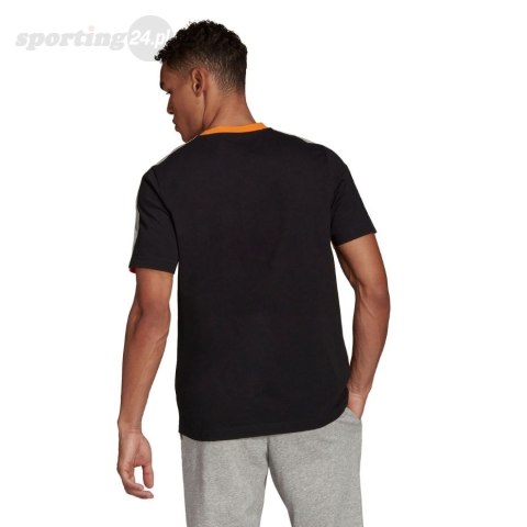 Koszulka męska adidas Essentials Colorblock Single Jersey Tee pomarańczowo-czarna HE4328 Adidas Koszulka męska adidas Essentials Colorblock Single Jersey Tee pomarańczowo-czarna HE4328 Adidas