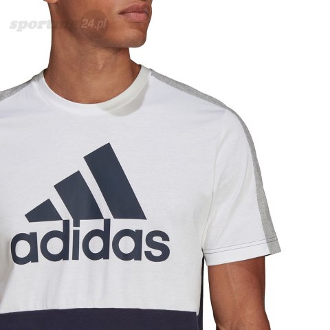 Koszulka męska adidas M CB T biało-granatowa HE4329 Adidas Koszulka męska adidas M CB T biało-granatowa HE4329 Adidas