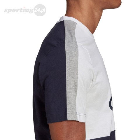 Koszulka męska adidas M CB T biało-granatowa HE4329 Adidas Koszulka męska adidas M CB T biało-granatowa HE4329 Adidas