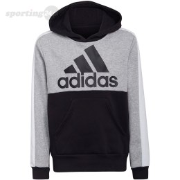 Bluza dla dzieci adidas U CB FL Hoodie czarno-szara HC5658 Adidas