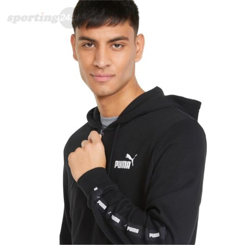Bluza męska Puma ESS+ Tape Full-Zip Hoodie TR czarna 848768 01 Puma Bluza męska Puma ESS+ Tape Full-Zip Hoodie TR czarna 848768 01 Puma
