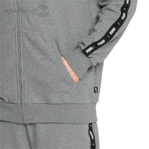 Bluza męska Puma ESS+ Tape Full-Zip Hoodie TR szara 848768 03 Puma Bluza męska Puma ESS+ Tape Full-Zip Hoodie TR szara 848768 03 Puma