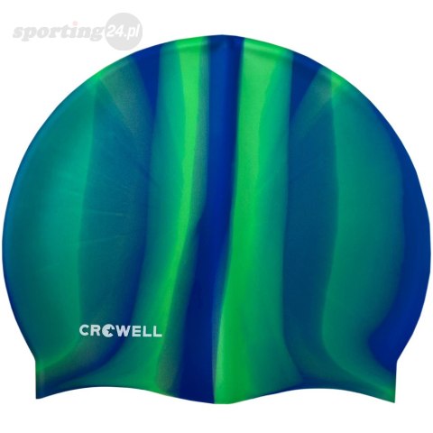 Czepek pływacki silikonowy Crowell Multi Flame niebiesko-zielony kol.12 Crowell Czepek pływacki silikonowy Crowell Multi Flame niebiesko-zielony kol.12 Crowell