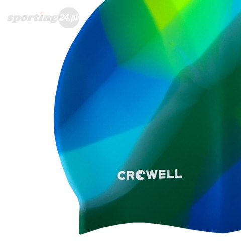 Czepek pływacki silikonowy Crowell Multi Flame zielono-niebieski kol.20 Crowell Czepek pływacki silikonowy Crowell Multi Flame zielono-niebieski kol.20 Crowell