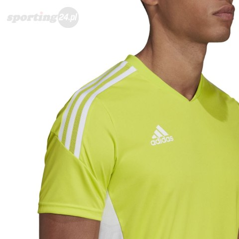 Koszulka męska adidas Condivo 22 Jersey limonkowa HE3058 Adidas teamwear Koszulka męska adidas Condivo 22 Jersey limonkowa HE3058 Adidas teamwear