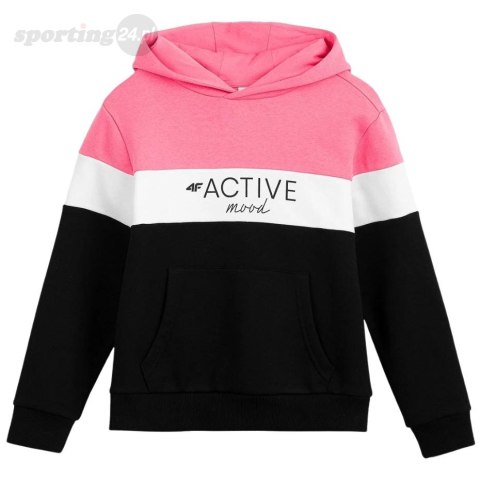 Bluza dla dziewczynki 4F głęboka czerń HJL22 JBLD002 20S 4F Bluza dla dziewczynki 4F głęboka czerń HJL22 JBLD002 20S 4F