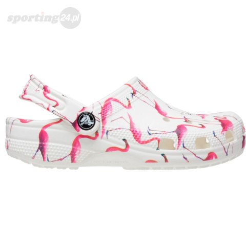 Chodaki dla dzieci Crocs Classic Party Kids biało-różowe 207826 1CW Crocs Chodaki dla dzieci Crocs Classic Party Kids biało-różowe 207826 1CW Crocs