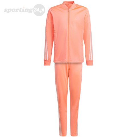 Dres dla dzieci adidas Aeroready 3-Stripes Polyester Track Suit brzoskwiniowy HD4414 Adidas