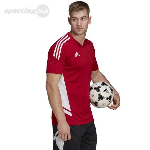 Koszulka męska adidas Condivo 22 Jersey czerwona HA6286 Adidas teamwear Koszulka męska adidas Condivo 22 Jersey czerwona HA6286 Adidas teamwear