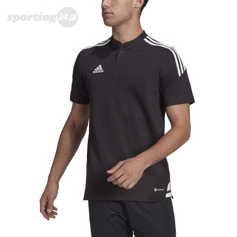 Koszulka męska adidas Condivo 22 Polo czarna H44105 Adidas teamwear Koszulka męska adidas Condivo 22 Polo czarna H44105 Adidas teamwear