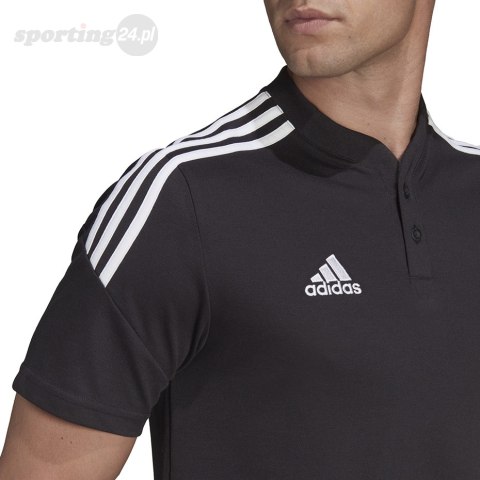 Koszulka męska adidas Condivo 22 Polo czarna H44105 Adidas teamwear Koszulka męska adidas Condivo 22 Polo czarna H44105 Adidas teamwear