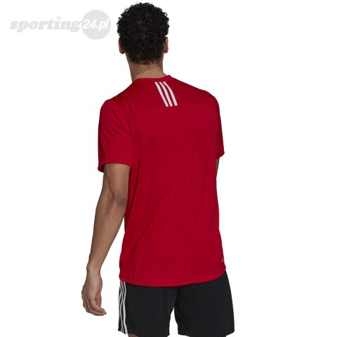Koszulka męska adidas Primeblue Designed To Move Sport 3-Stripes Tee czerwona GM4318 Adidas Koszulka męska adidas Primeblue Designed To Move Sport 3-Stripes Tee czerwona GM4318 Adidas