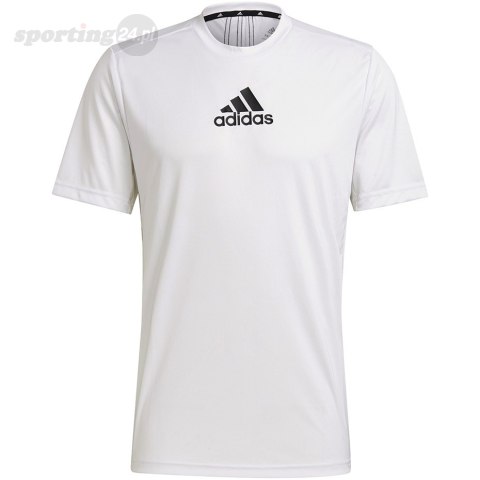 Koszulka męska adidas Primeblue Designed to Move biała GM2135 Adidas Koszulka męska adidas Primeblue Designed to Move biała GM2135 Adidas