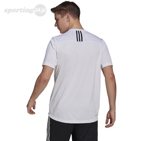 Koszulka męska adidas Primeblue Designed to Move biała GM2135 Adidas Koszulka męska adidas Primeblue Designed to Move biała GM2135 Adidas