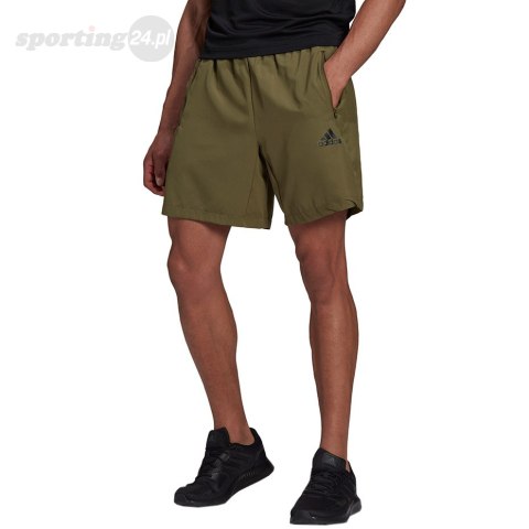 Spodenki męskie adidas AeroReady Designed 2 Move Woven Sport Shorts zielone HC6856 Adidas Spodenki męskie adidas AeroReady Designed 2 Move Woven Sport Shorts zielone HC6856 Adidas