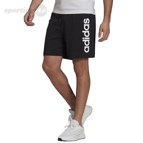 Spodenki męskie adidas AeroReady Essentials Linear Logo Shorts czarne GK9604 Adidas Spodenki męskie adidas AeroReady Essentials Linear Logo Shorts czarne GK9604 Adidas