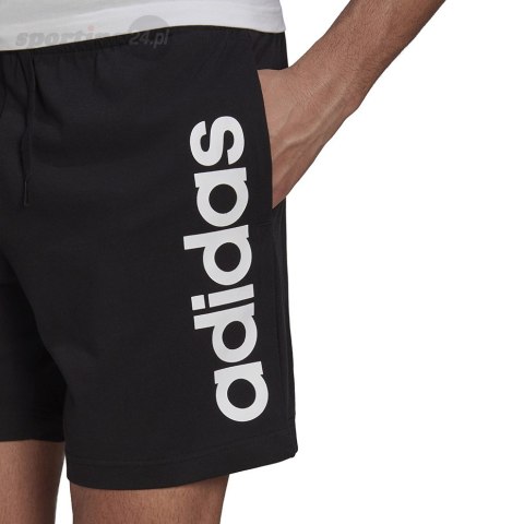 Spodenki męskie adidas AeroReady Essentials Linear Logo Shorts czarne GK9604 Adidas Spodenki męskie adidas AeroReady Essentials Linear Logo Shorts czarne GK9604 Adidas