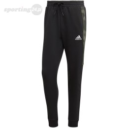 Spodnie męskie adidas Essentials Camo Print Fleece Pant czarne HL6929 Adidas