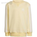 Bluza dla dzieci adidas Essentials 3-Stripes Crewneck żółta HP1273 Adidas