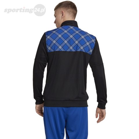 Bluza męska adidas Tiro Track czarno-niebieska HN5513 Adidas Bluza męska adidas Tiro Track czarno-niebieska HN5513 Adidas