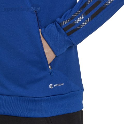 Bluza męska adidas Tiro Track czarno-niebieska HN5513 Adidas Bluza męska adidas Tiro Track czarno-niebieska HN5513 Adidas