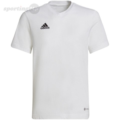 Koszulka dla dzieci adidas Entrada 22 Tee biała HC0447 Adidas teamwear Koszulka dla dzieci adidas Entrada 22 Tee biała HC0447 Adidas teamwear