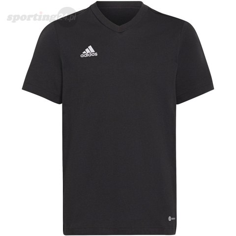 Koszulka dla dzieci adidas Entrada 22 Tee czarna HC0443 Adidas teamwear Koszulka dla dzieci adidas Entrada 22 Tee czarna HC0443 Adidas teamwear