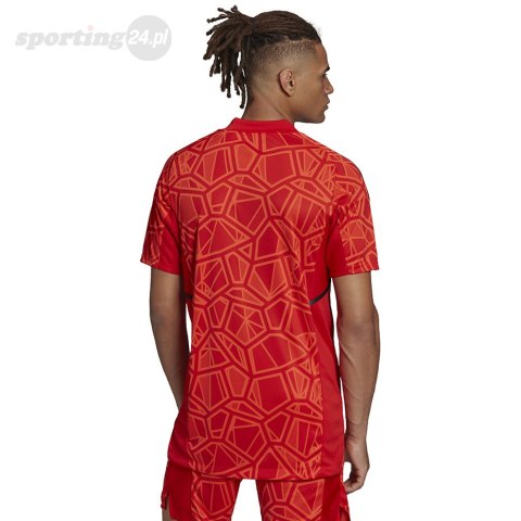 Koszulka męska Condivo 22 Goalkeeper Jersey Short Sleeve czerwona H21238 Adidas teamwear Koszulka męska Condivo 22 Goalkeeper Jersey Short Sleeve czerwona H21238 Adidas teamwear
