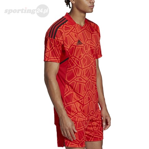 Koszulka męska Condivo 22 Goalkeeper Jersey Short Sleeve czerwona H21238 Adidas teamwear Koszulka męska Condivo 22 Goalkeeper Jersey Short Sleeve czerwona H21238 Adidas teamwear