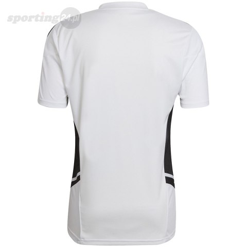 Koszulka męska adidas Condivo 22 Jersey V-neck biało-czarna HA6290 Adidas teamwear Koszulka męska adidas Condivo 22 Jersey V-neck biało-czarna HA6290 Adidas teamwear