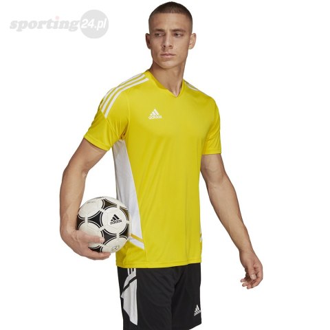 Koszulka męska adidas Condivo 22 Jersey żółta HD2267 Adidas teamwear Koszulka męska adidas Condivo 22 Jersey żółta HD2267 Adidas teamwear