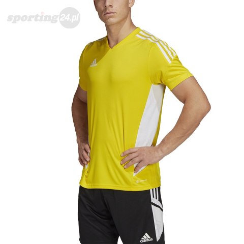 Koszulka męska adidas Condivo 22 Jersey żółta HD2267 Adidas teamwear Koszulka męska adidas Condivo 22 Jersey żółta HD2267 Adidas teamwear