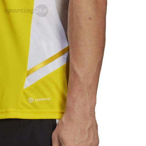 Koszulka męska adidas Condivo 22 Jersey żółta HD2267 Adidas teamwear Koszulka męska adidas Condivo 22 Jersey żółta HD2267 Adidas teamwear