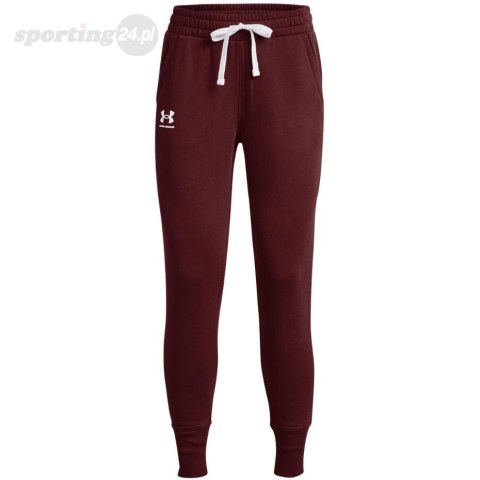 Spodnie damskie Under Armour Rival Fleece bordowe 1356416 690 Under Armour