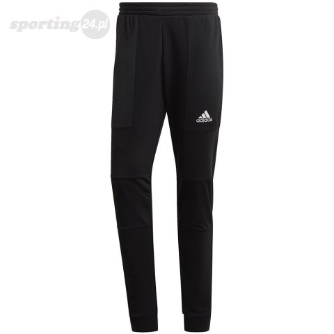 Spodnie męskie adidas Essentials BrandLove French Terry czarne HK0384 Adidas