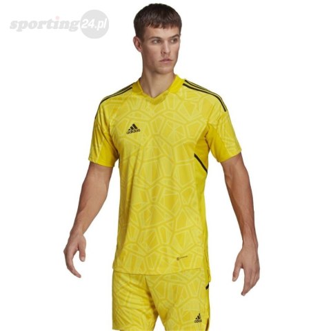 Koszulka męska adidas Condivo 22 Goalkeeper Jersey Short Sleeve żółta HF0138 Adidas teamwear Koszulka męska adidas Condivo 22 Goalkeeper Jersey Short Sleeve żółta HF0138 Adidas teamwear